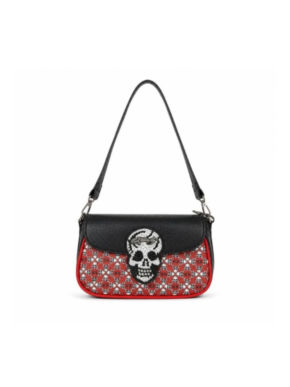 Ed Hardy Skull Rhinestone Crossbody Bag NWT Y2K Goth Punk
